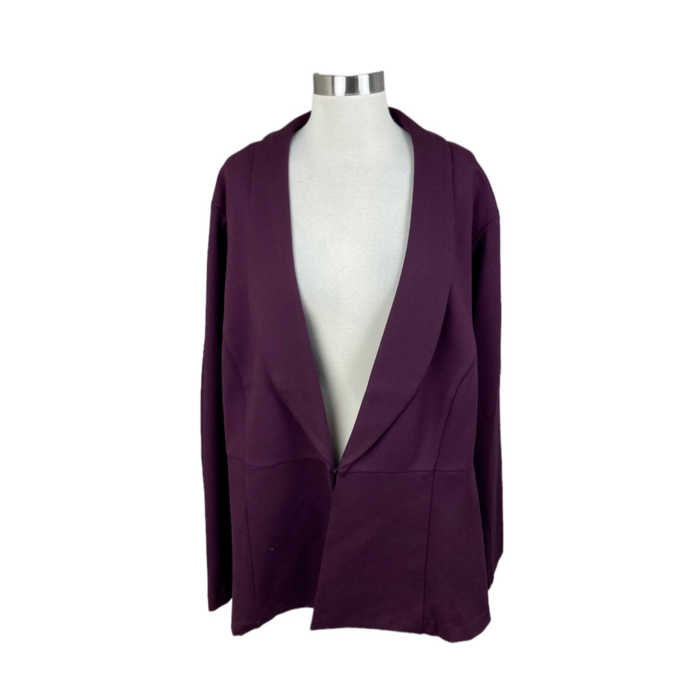 Torrid NEW 6 6X Burgundy Studio Ponte Peplum Blazer Jacket